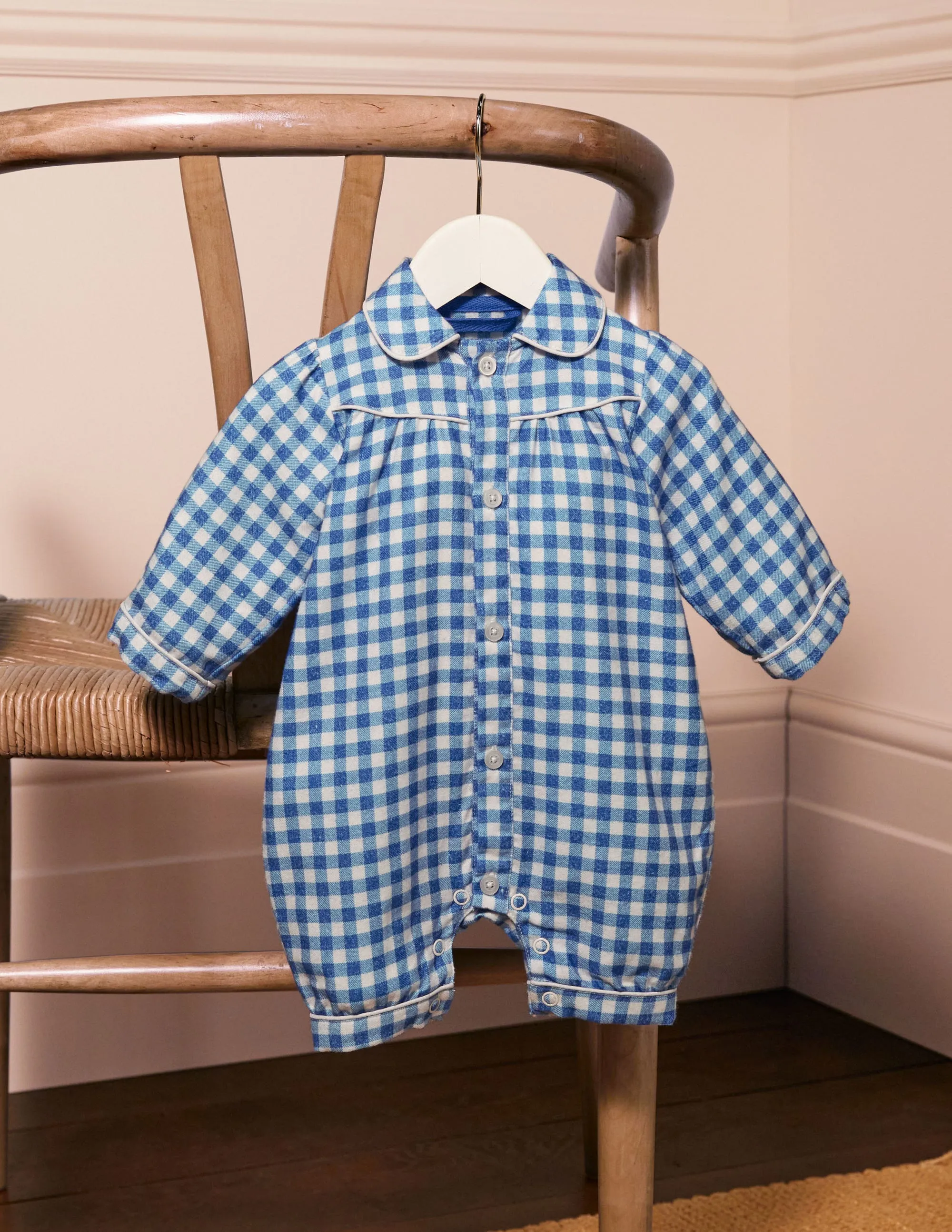 Andre Romper-Elizabethan Blue Gingham