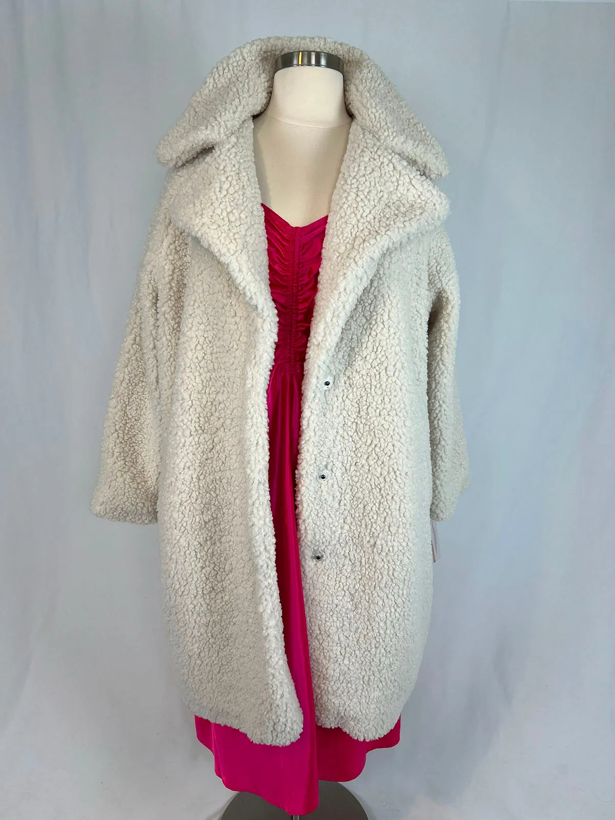 BCBGeneration Size 3X Ivory Teddy Coat NWT