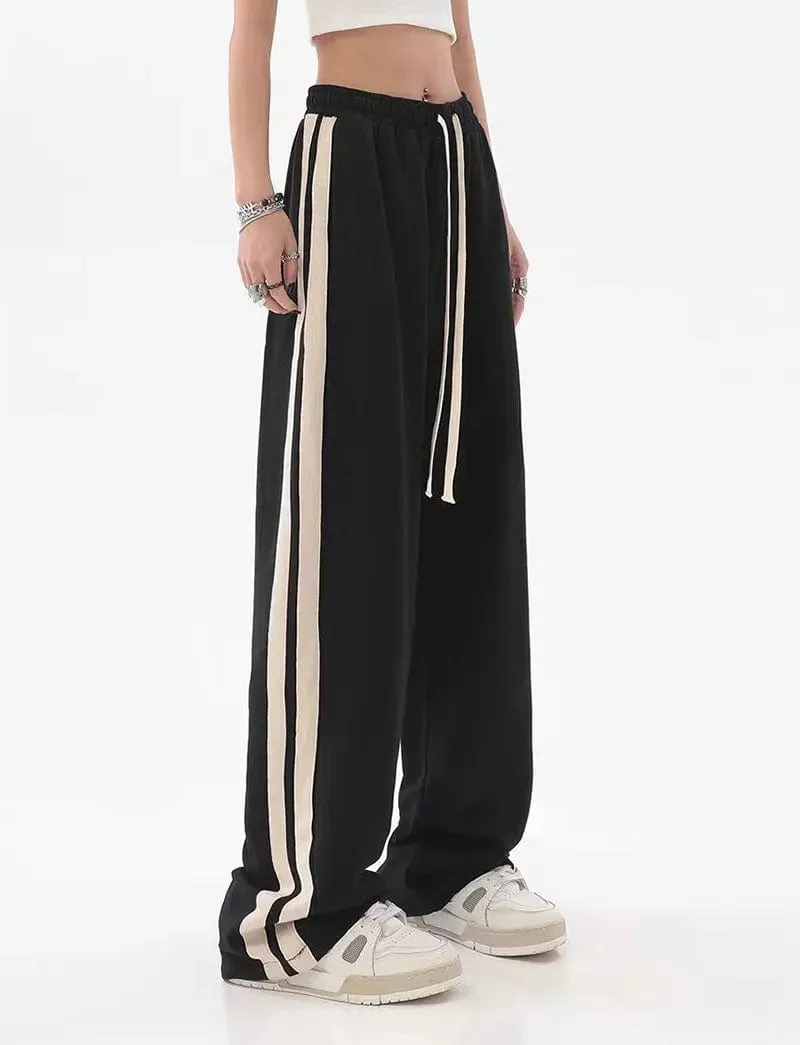 Bria Striped Baggy Sweatpants