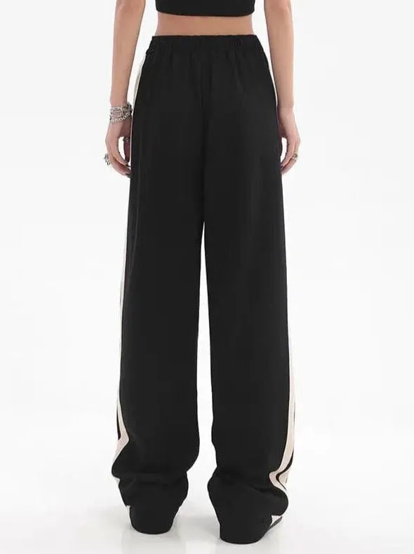 Bria Striped Baggy Sweatpants