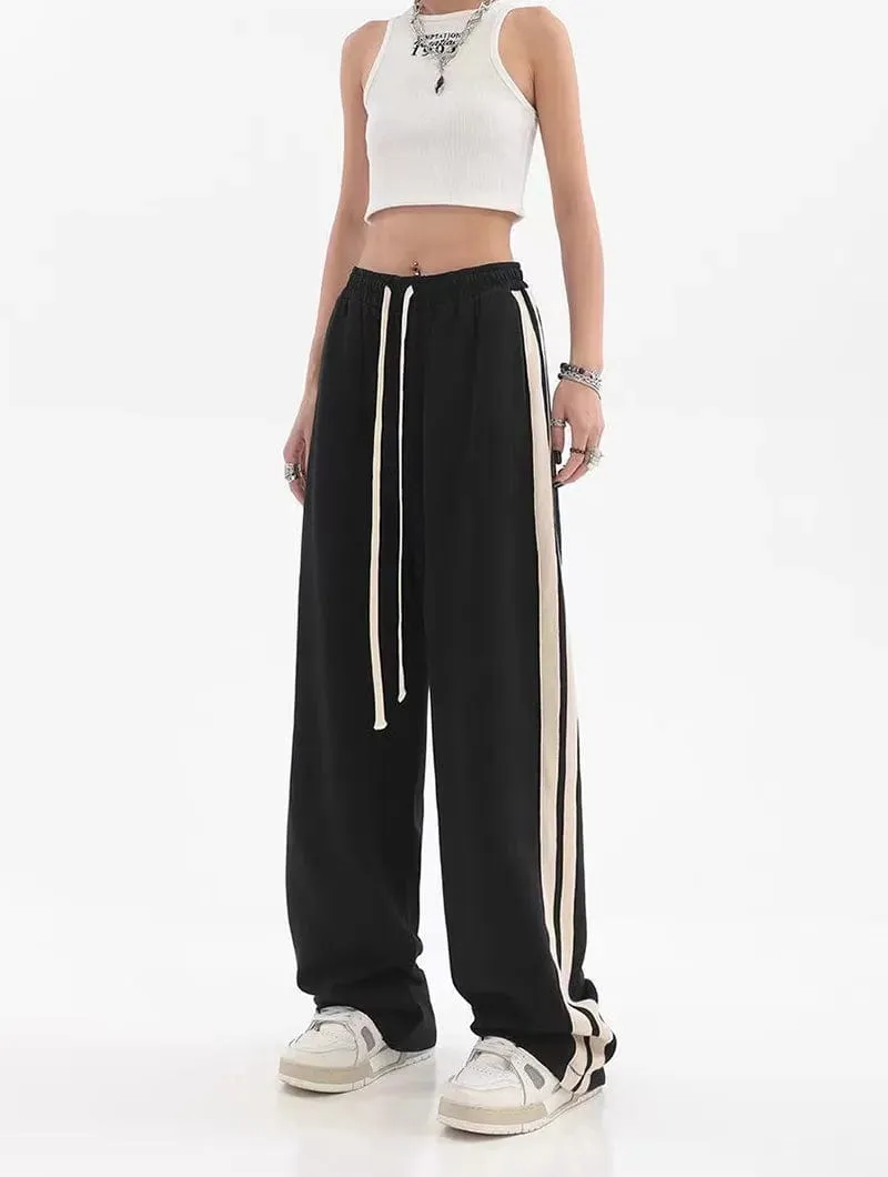 Bria Striped Baggy Sweatpants
