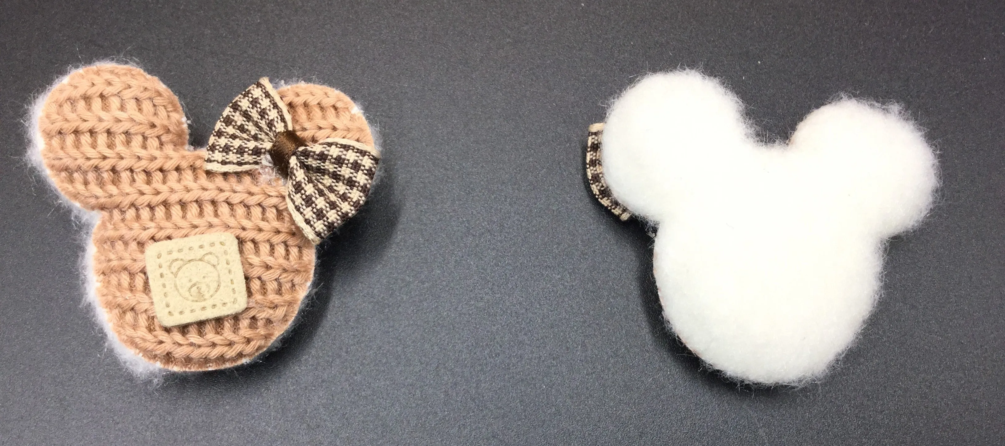 Brown Small Cute Soft Yarn Teddy Patches