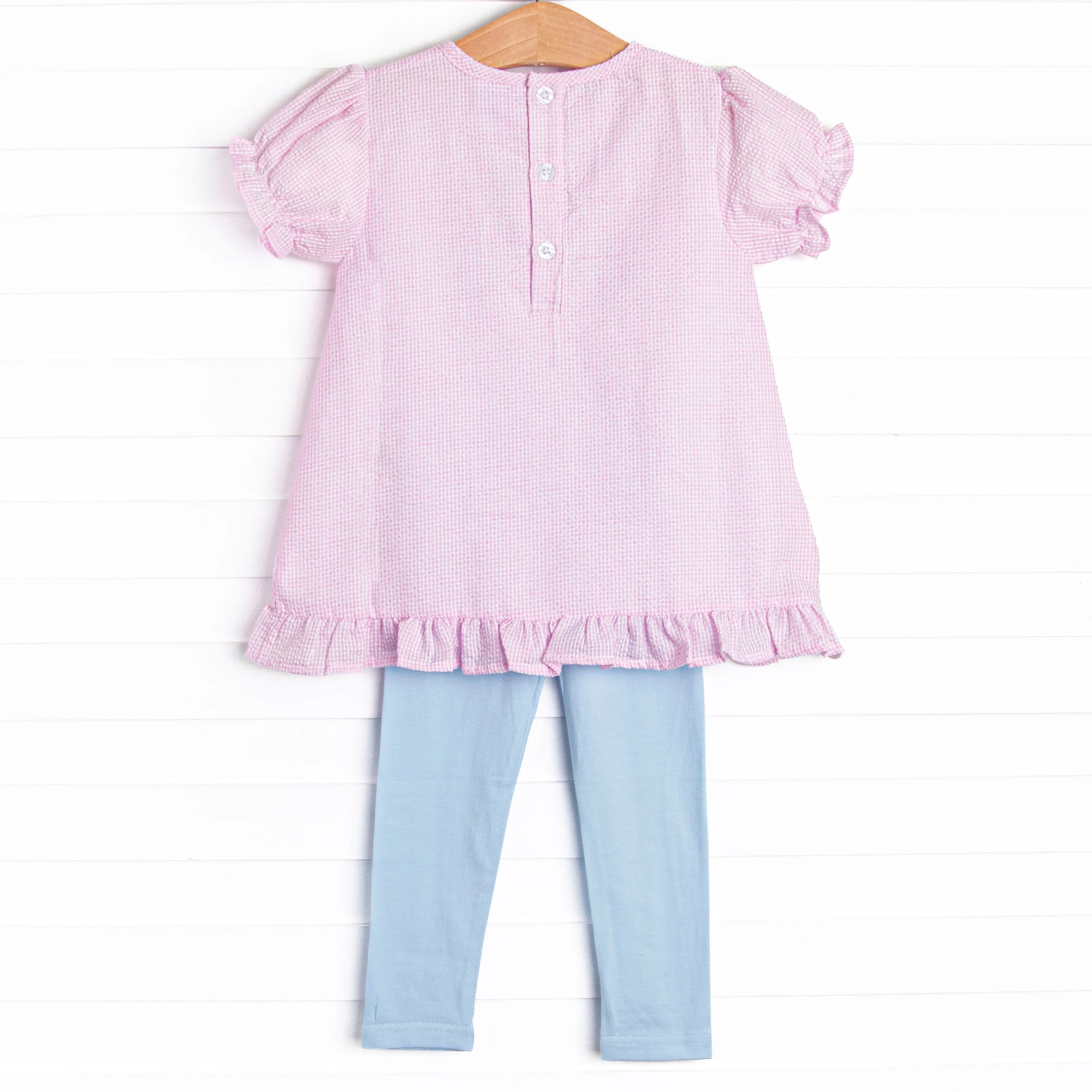 Carriage Cutie Applique Legging Set, Pink