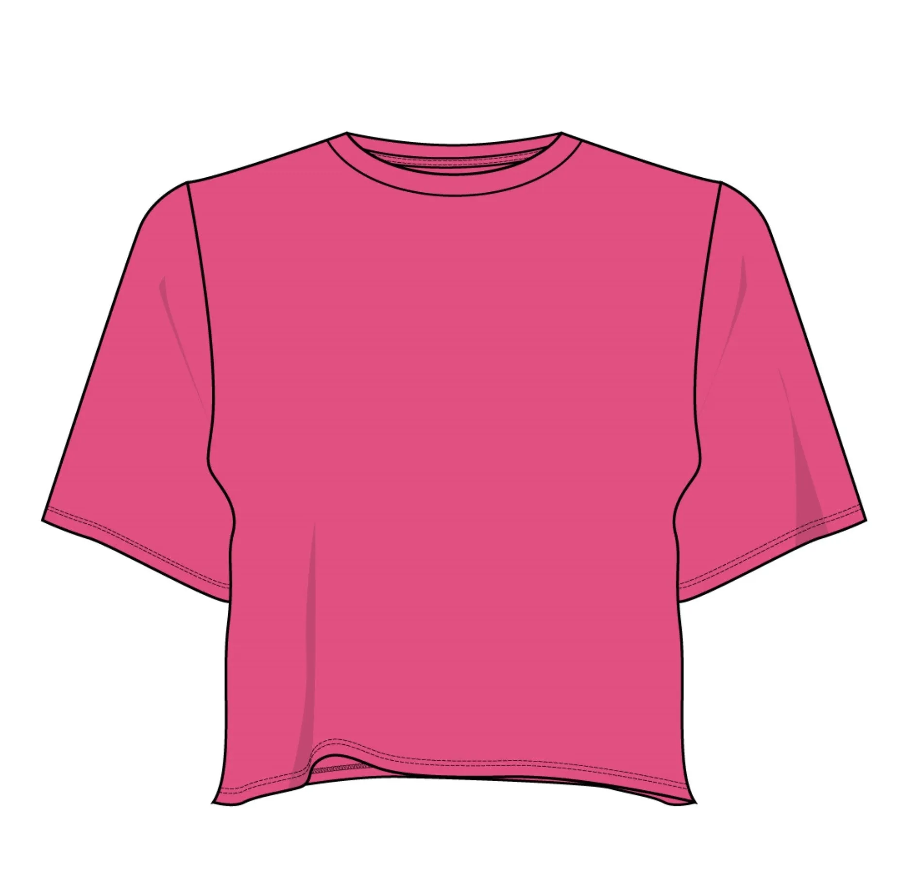 Crop Tee - Hot Pink