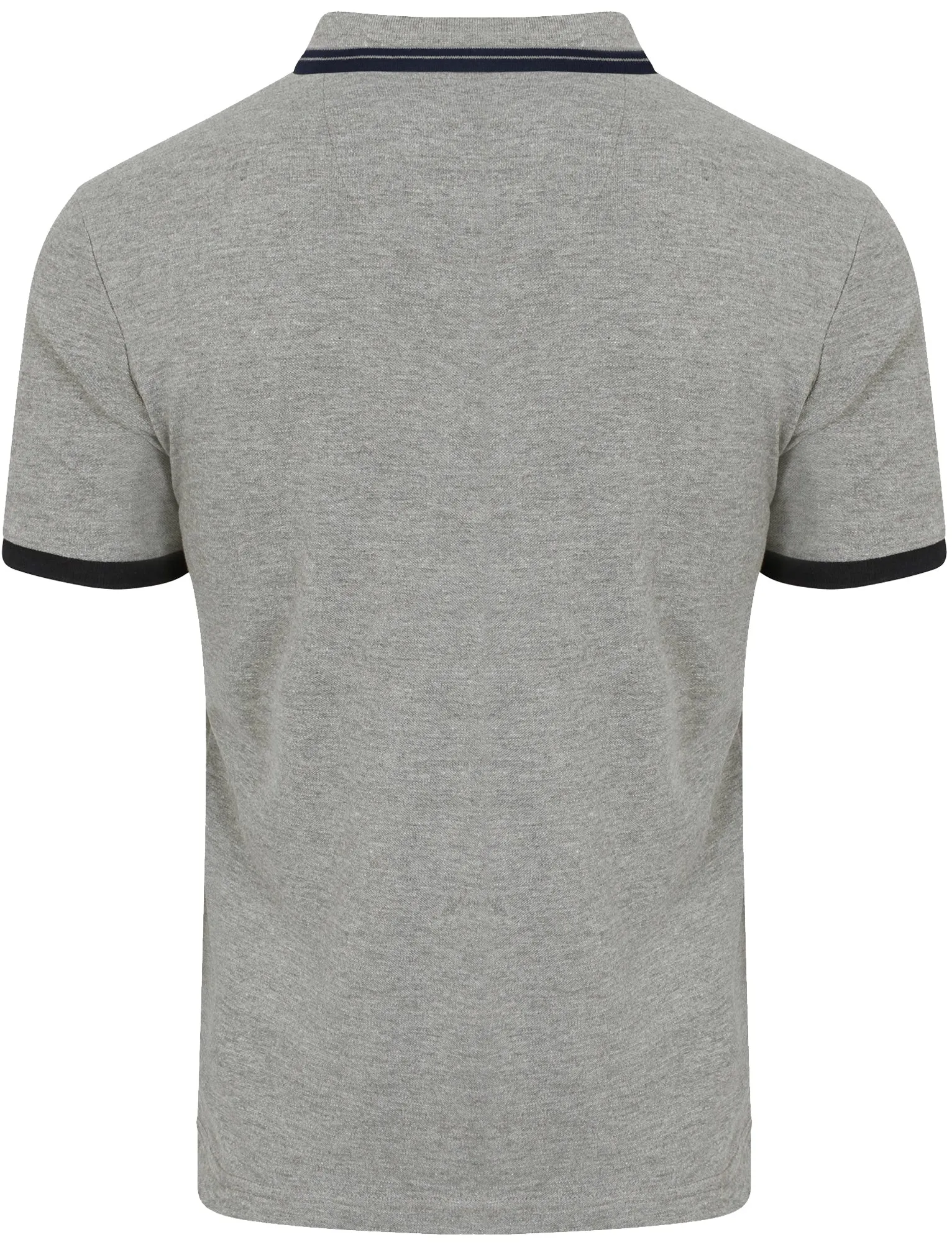 Dobins Piqué Polo Shirt in Light Grey Marl - Le Shark