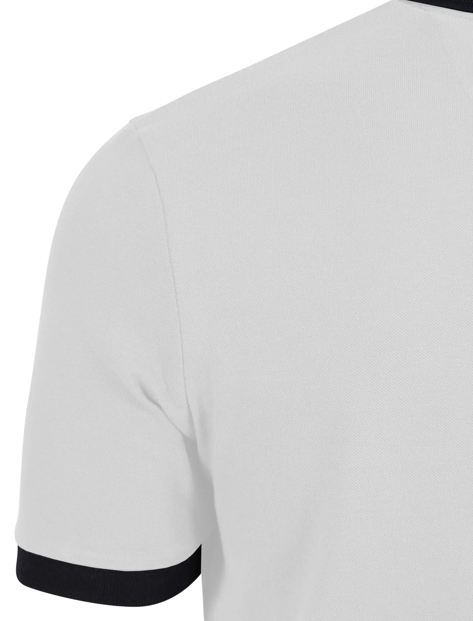 Dobins Piqué Polo Shirt in Optic White - Le Shark