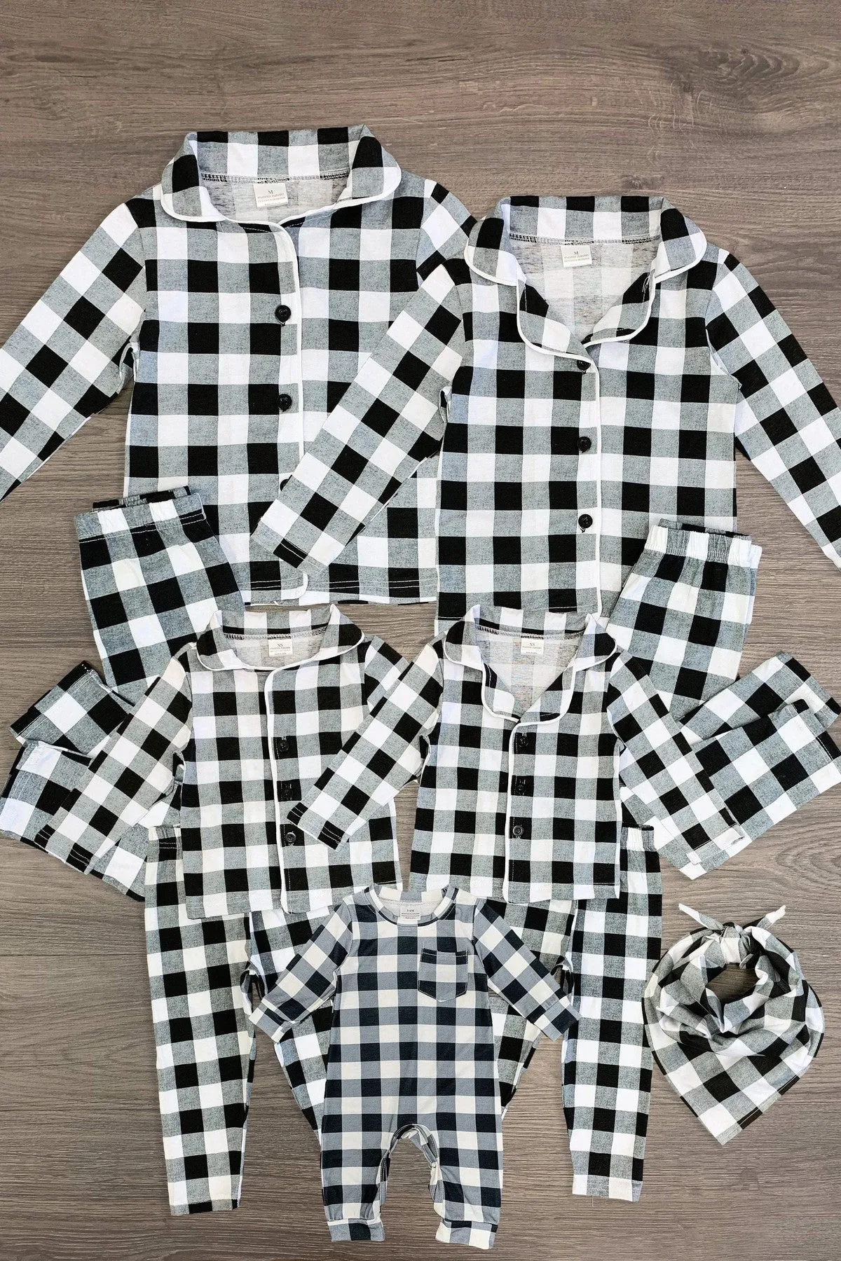 Family & Pet Buffalo Plaid Pajama Set - White