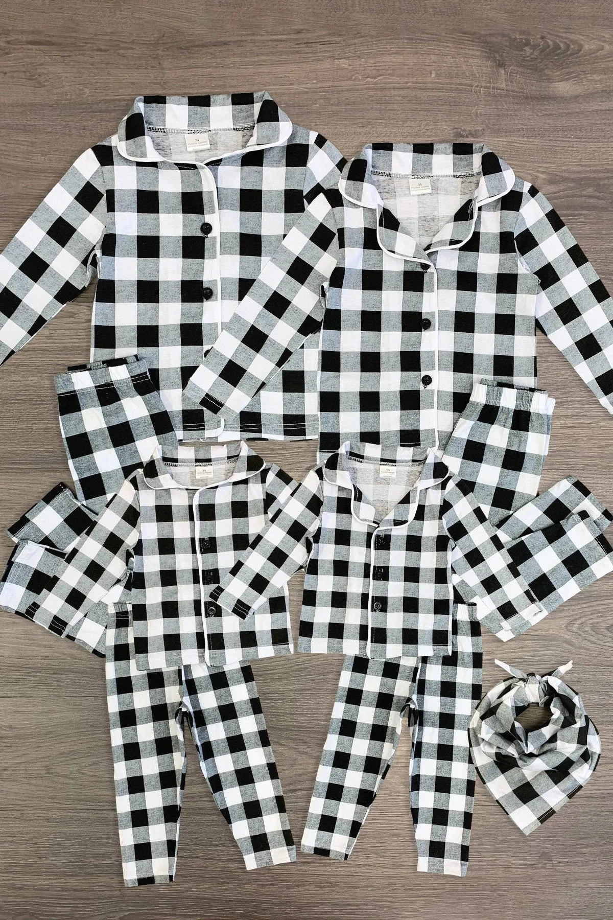 Family & Pet Buffalo Plaid Pajama Set - White