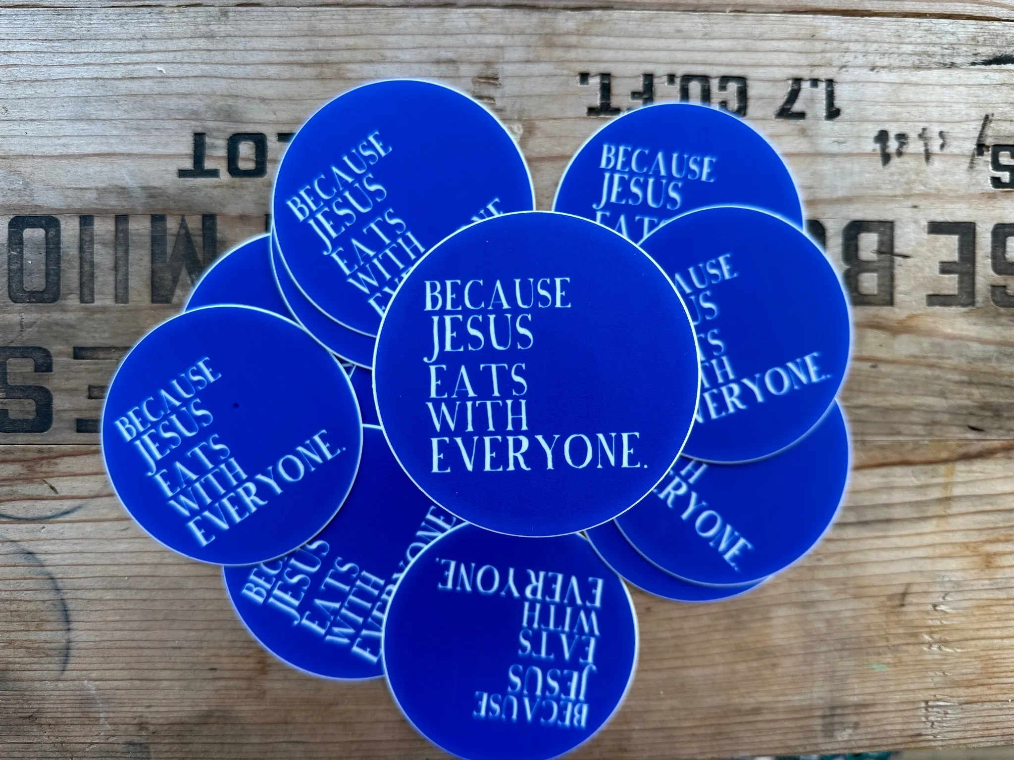 Jesus Eats With Everyone Sticker