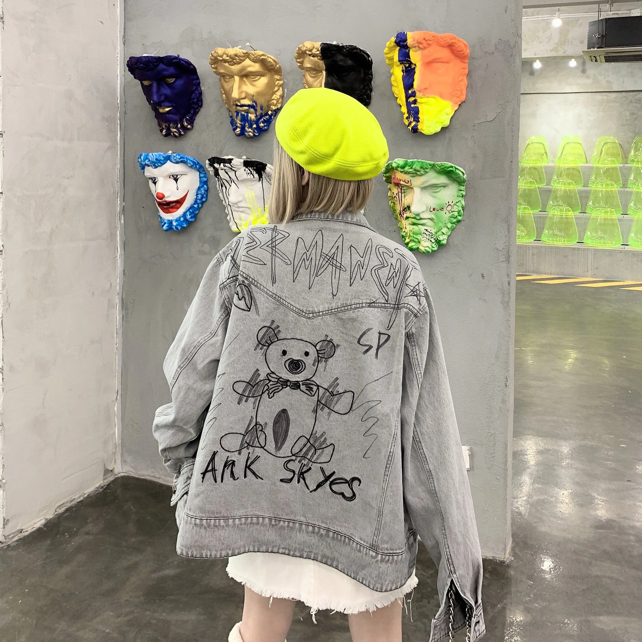 MALYBGG Embroidered Denim Jacket for a Sweet Look 8039LY