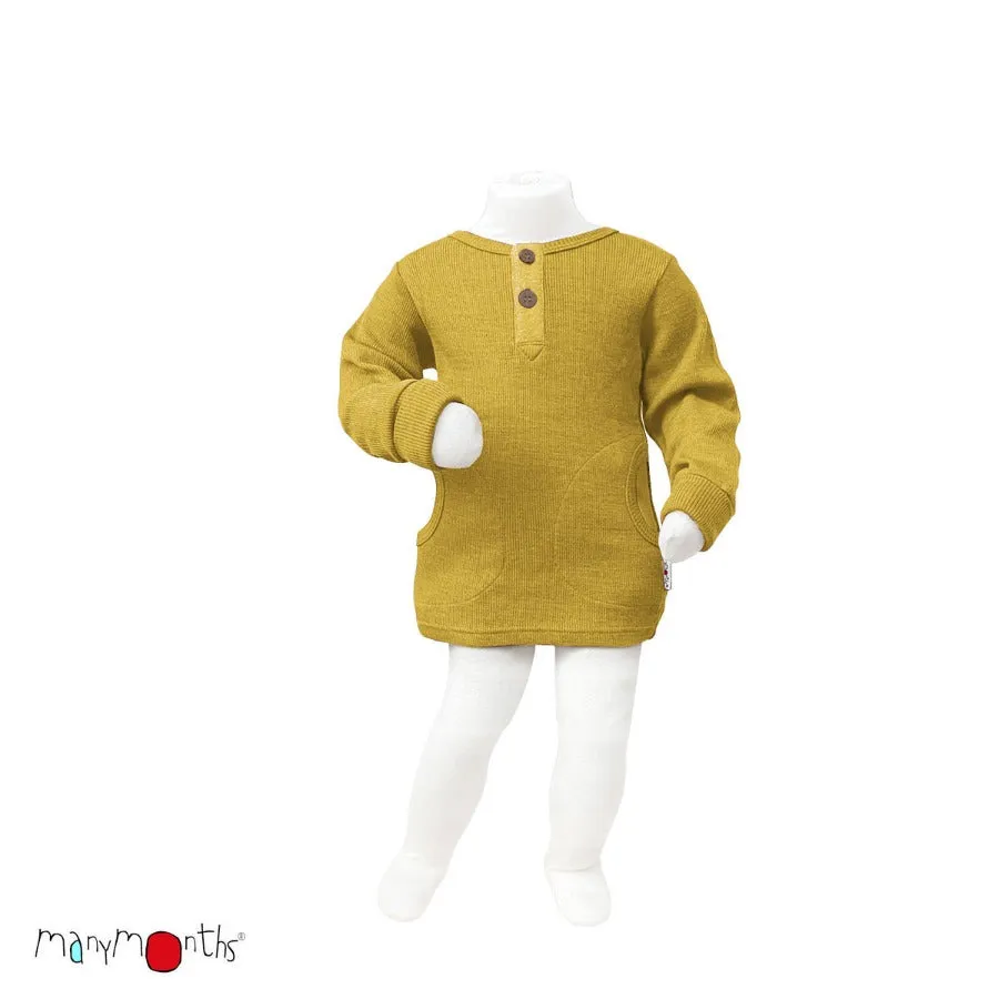 Natural Woollies Henley Long Sleeve T-Shirt with Pockets by ManyMonths