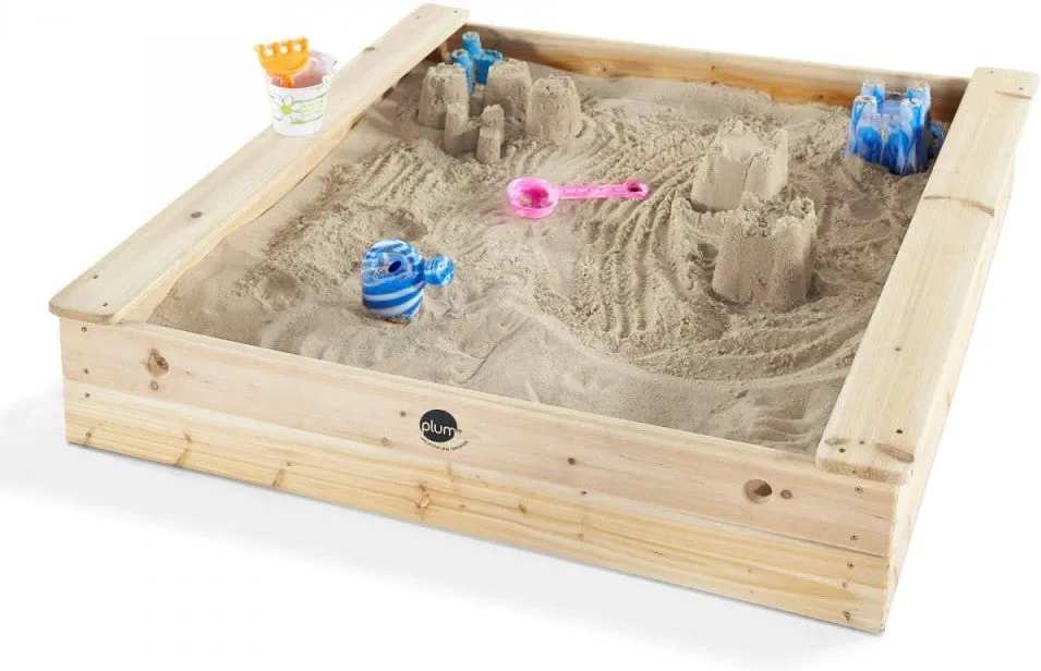 Plum® Wooden Square Sand Pit [Natural]