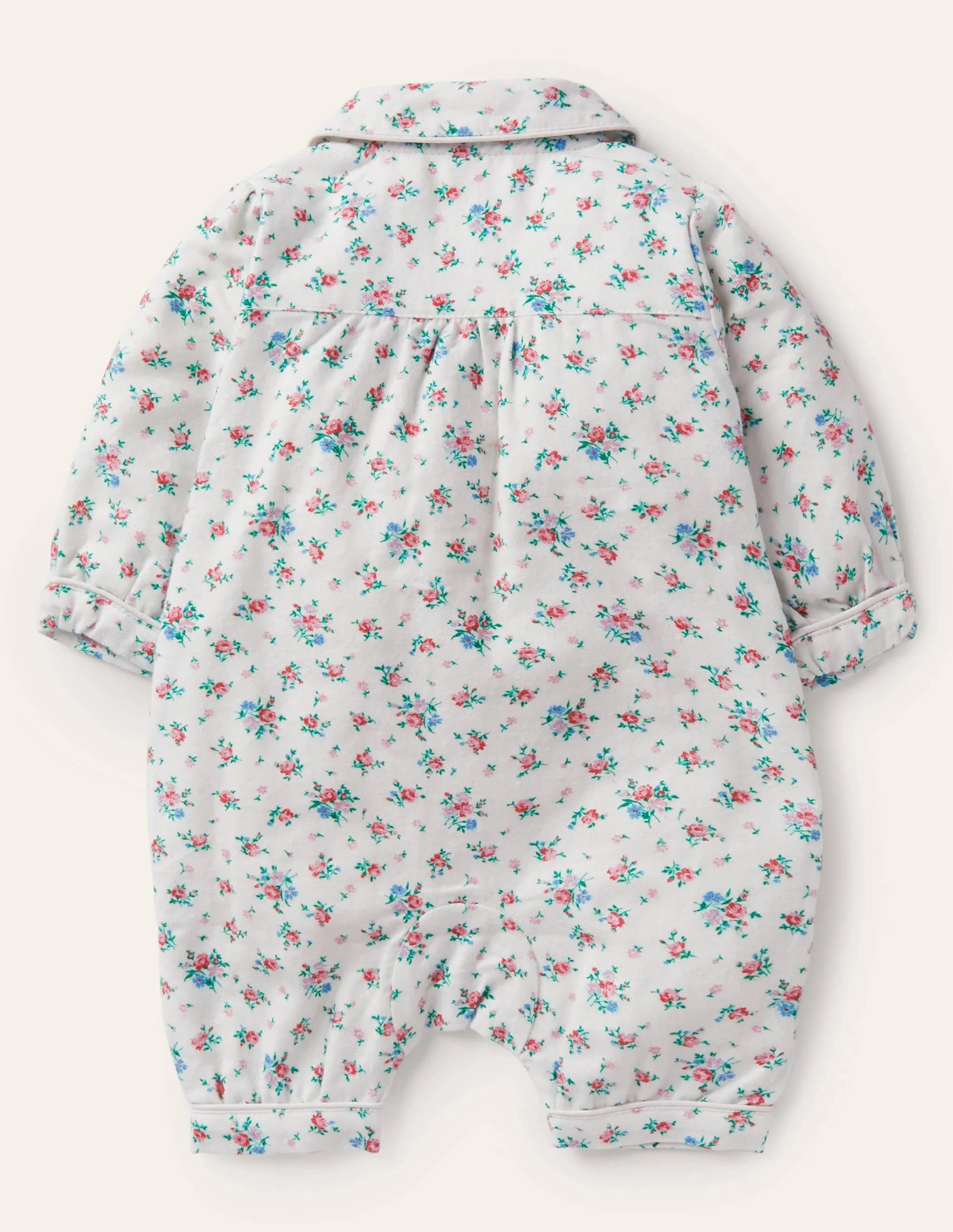 Polly Romper-Ivory Rose Sprig