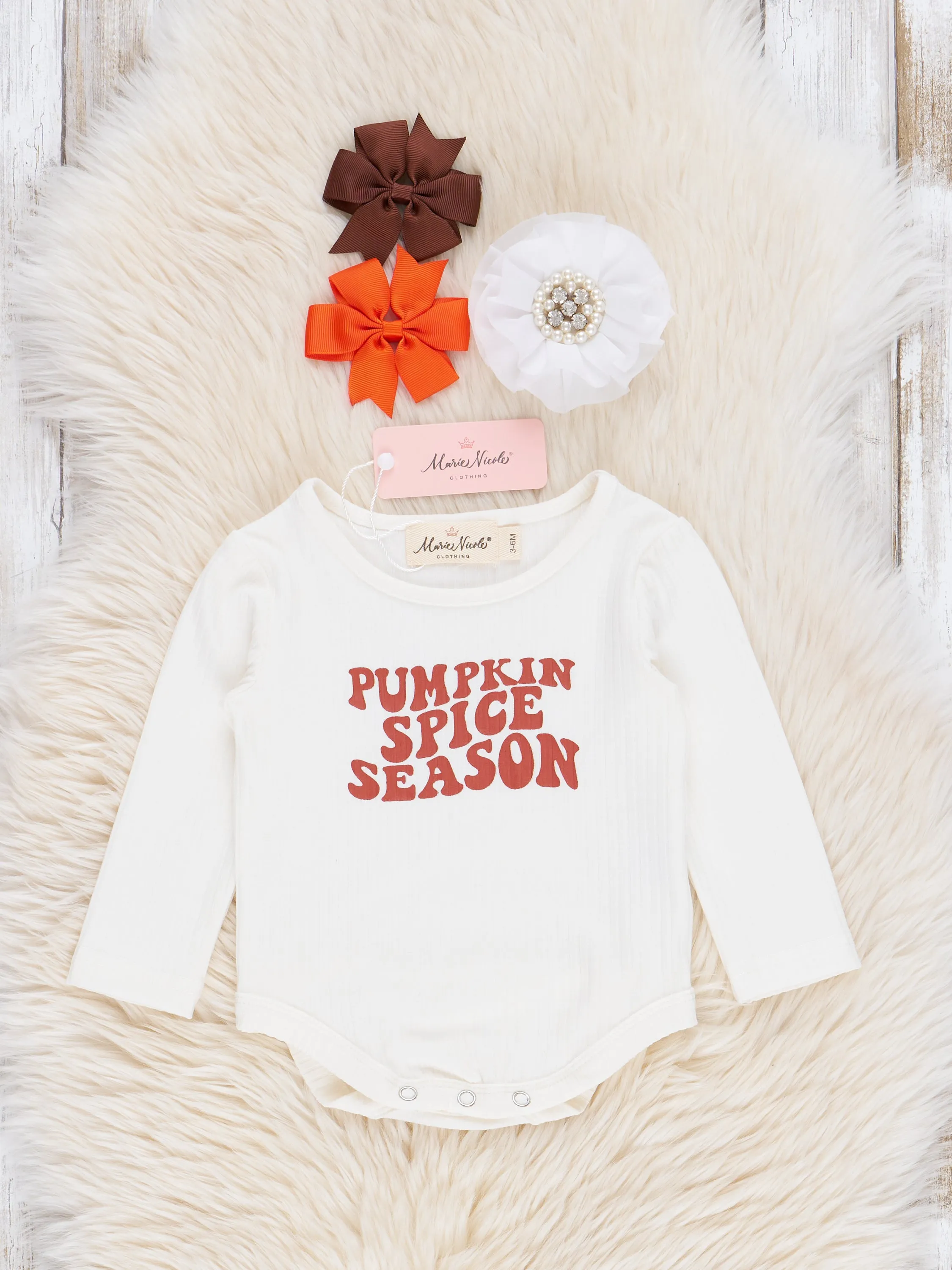 Pumpkin Spice Plaid Flannel Bubble Skirtall Set