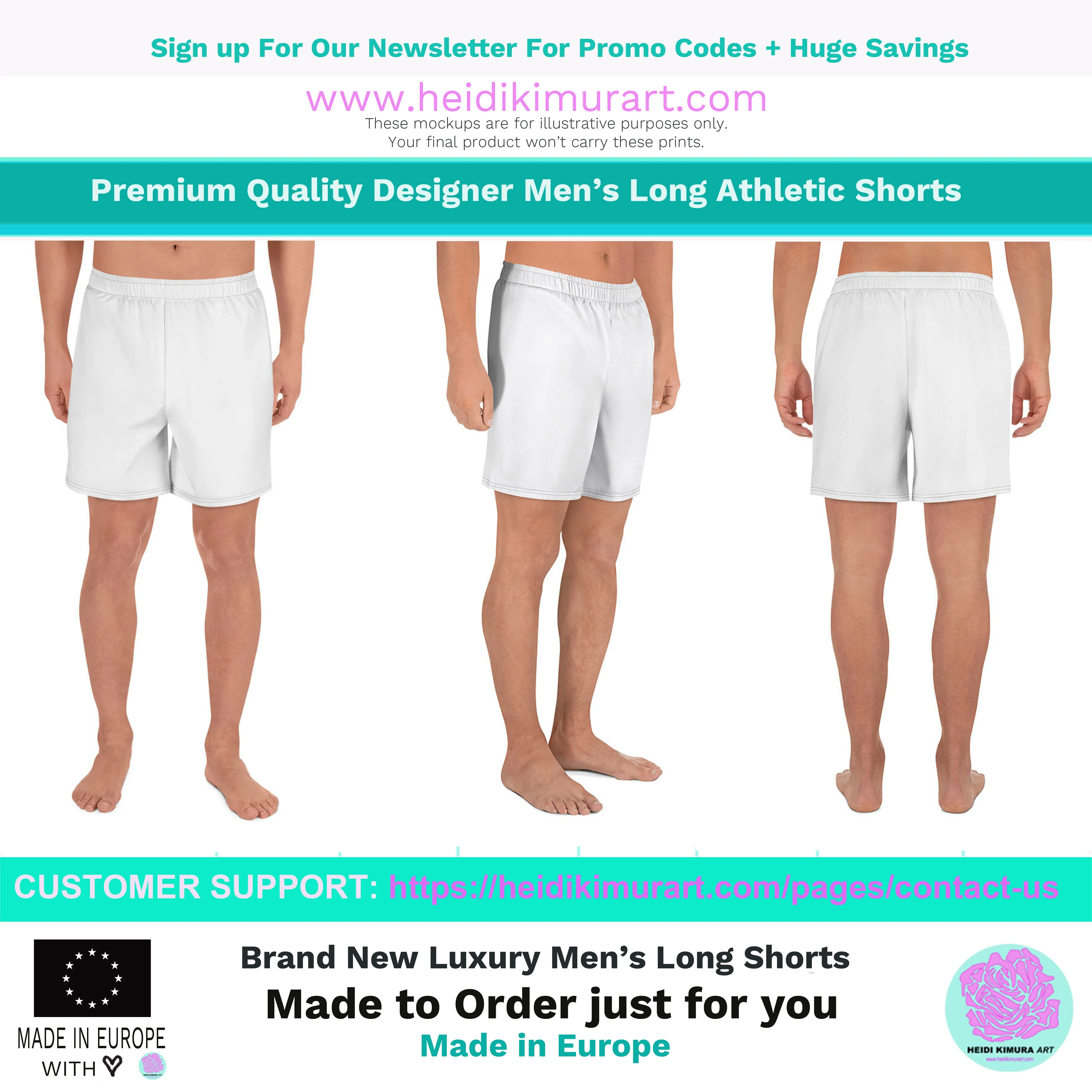 Red Plaid Men's Shorts, Preppy Tartan Scottish Style Men's Athletic Long Shorts-Made in EU