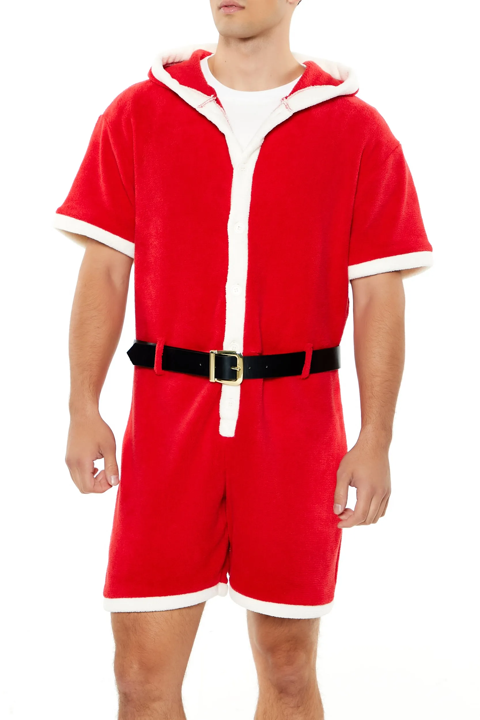 Santa Hooded Pajama Romper