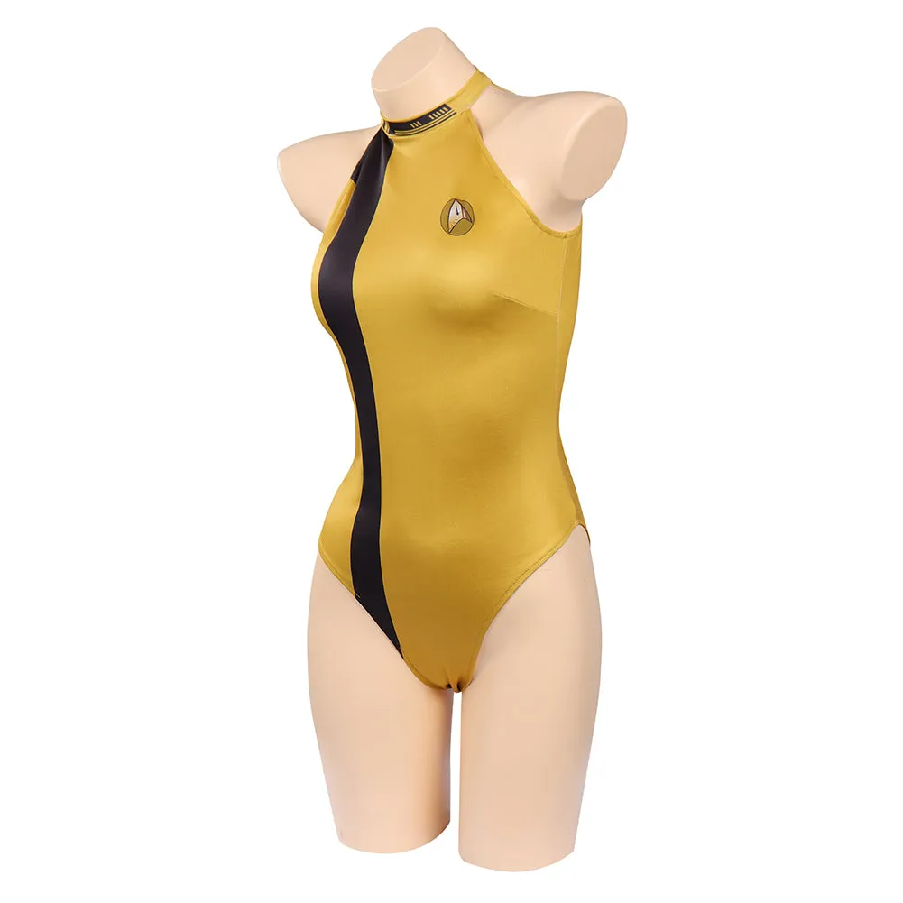 Star Trek: Discovery Season 4 Swimsuit Cosplay Costume Yellow jumpsuit Swimwear Outfits Halloween Carnival Suit cossky®