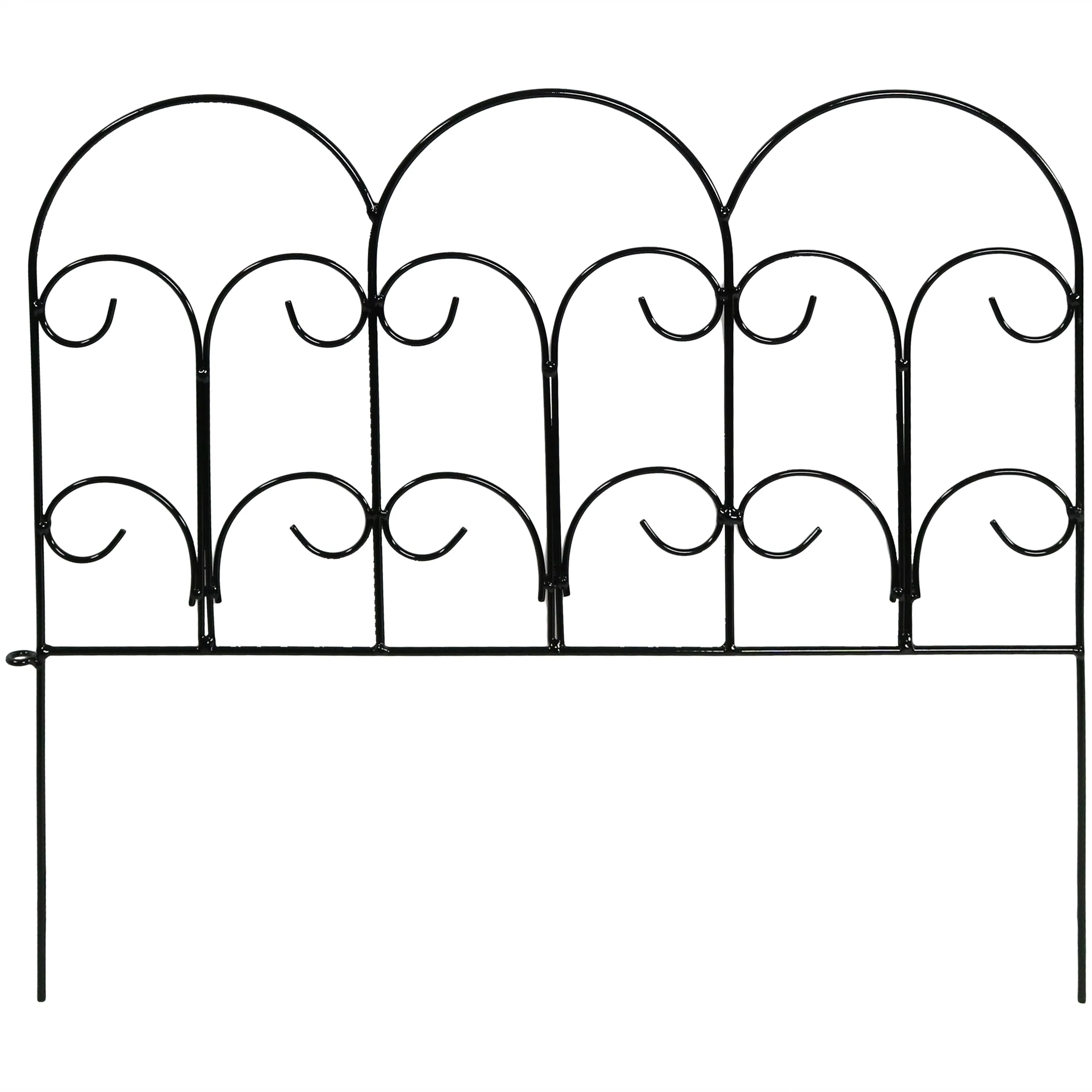 Sunnydaze 5-Piece Victorian Border Fence Set - 7.5' Overall