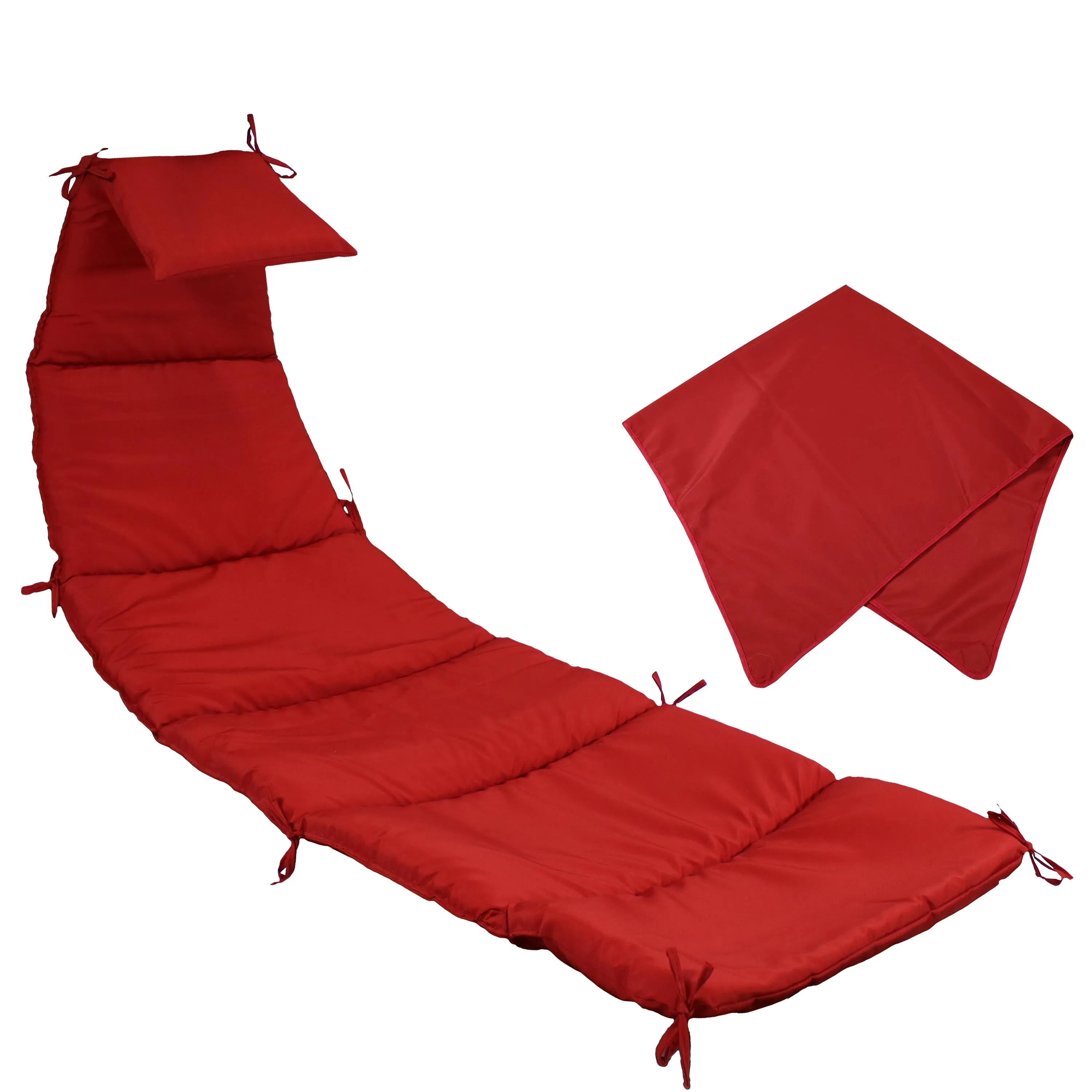 Sunnydaze Hanging Lounge Chair Replacement Cushion and Umbrella