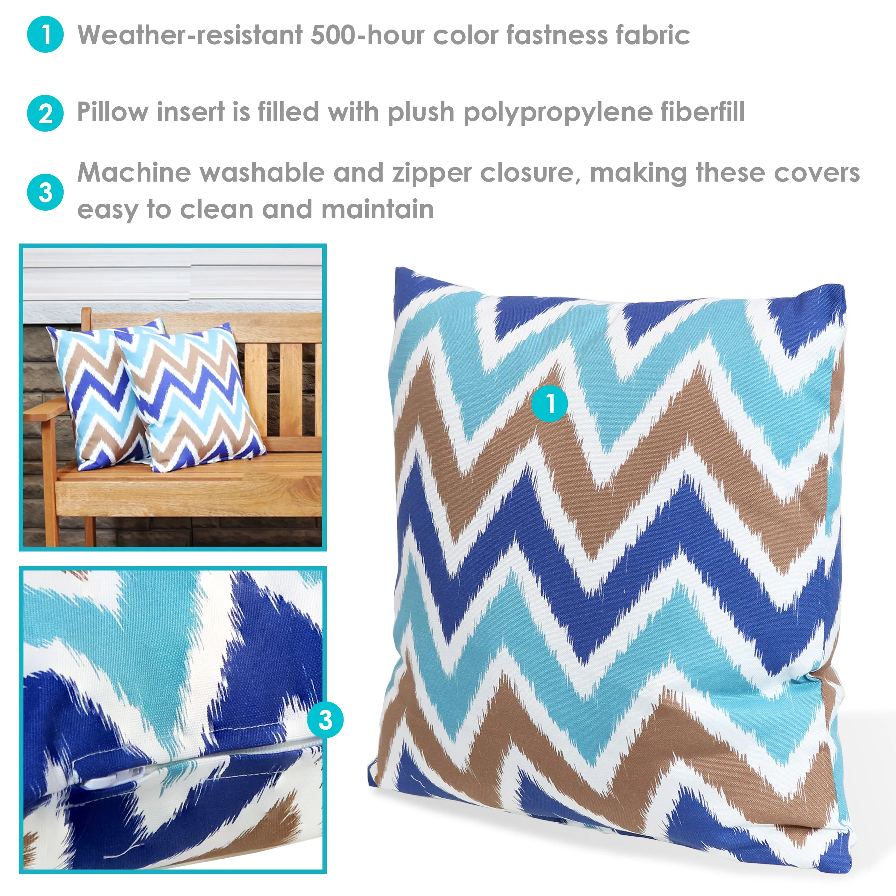 Sunnydaze Indoor and Outdoor Decorative Throw Pillows