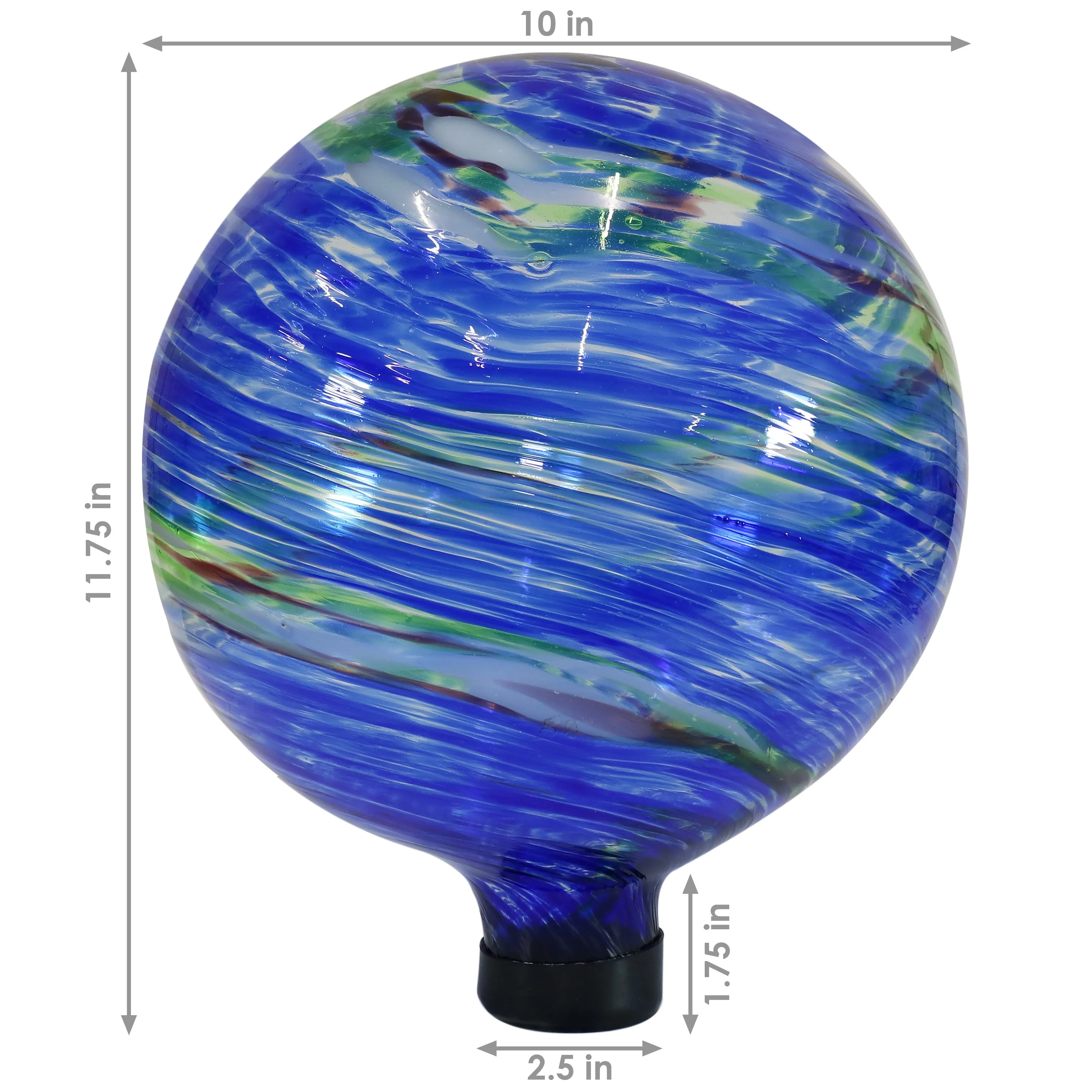 Sunnydaze Outdoor Glass Gazing Globe - 10"