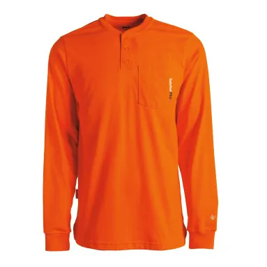 Timberland Pro Men's Flame Resistant Long Sleeve Work Henley - Orange - TB0A23P4Y86