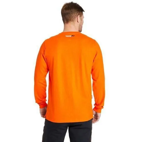 Timberland Pro Men's Flame Resistant Long Sleeve Work Henley - Orange - TB0A23P4Y86